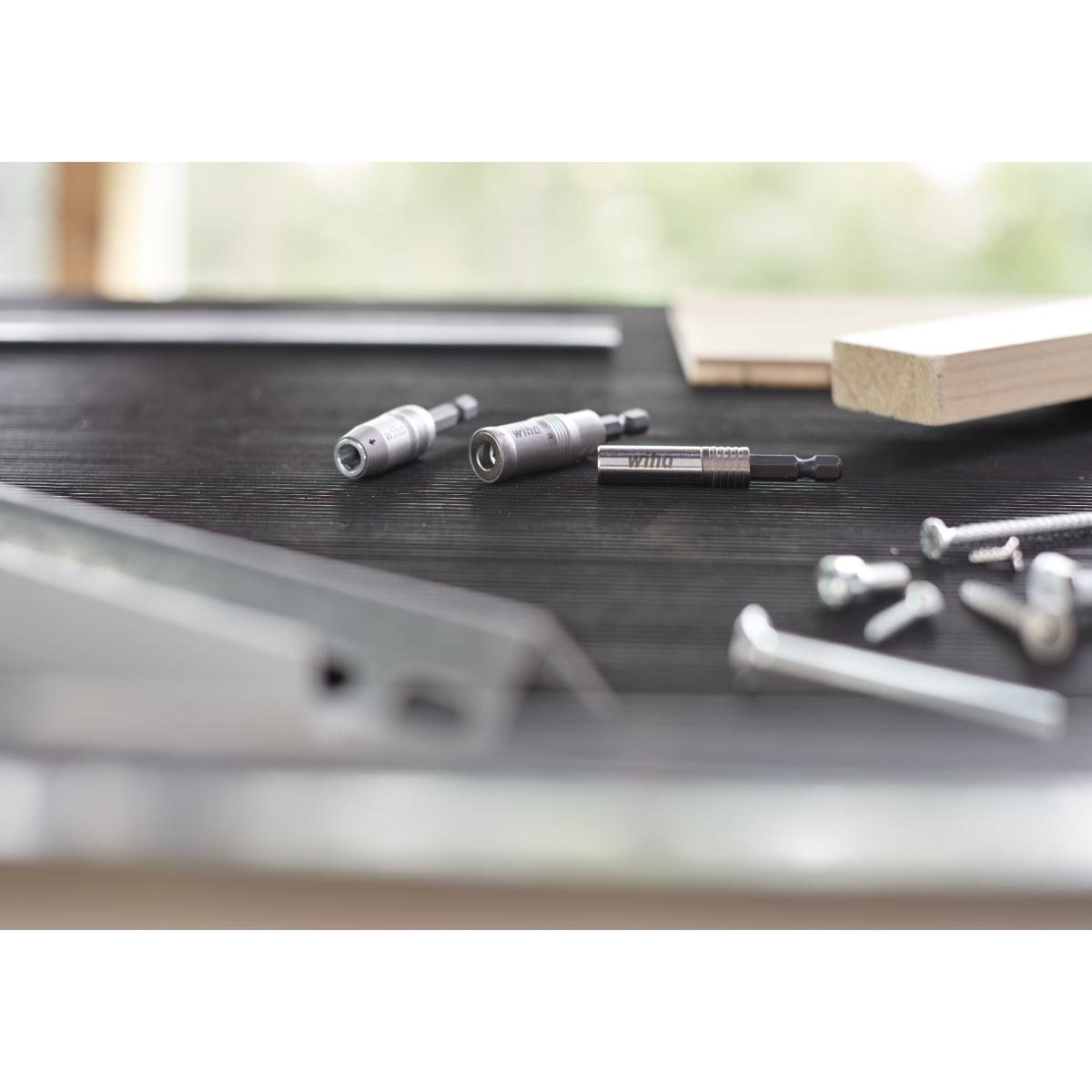 Wiha Bithalter MagicFlip Force magnetisch mit Ringmagnet, 1/4 zoll in Box Starke Haltekraft und einhändige Bedienbarkeit.