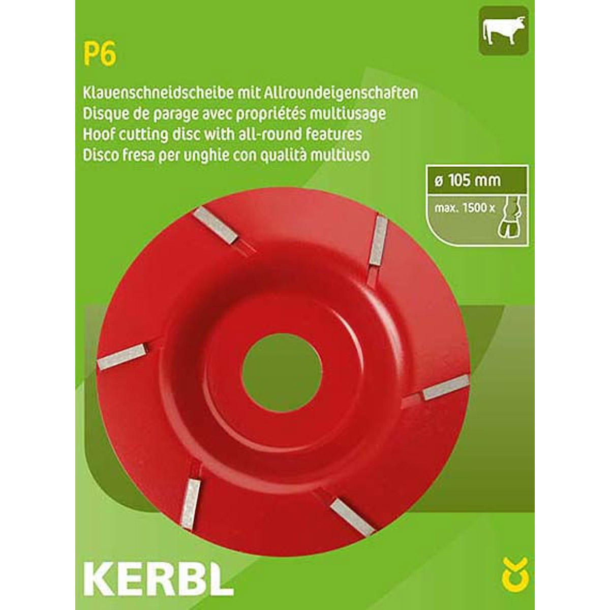 Kerbl Klauenschneidscheibe P6, 6 Schneiden