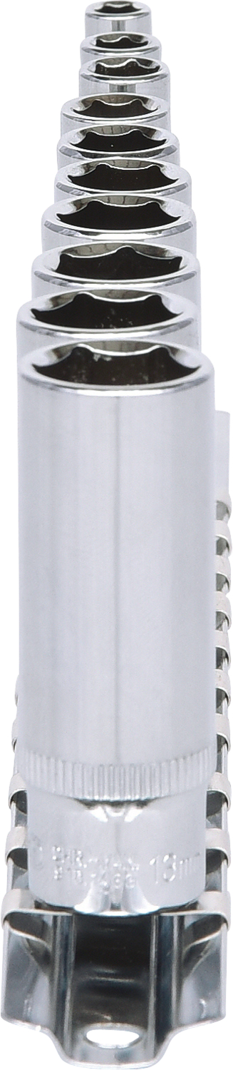 KS Tools 1/4" CHROMEplus Sechskant-Stecknuss-Satz, lang, 10-tlg 4-13mm