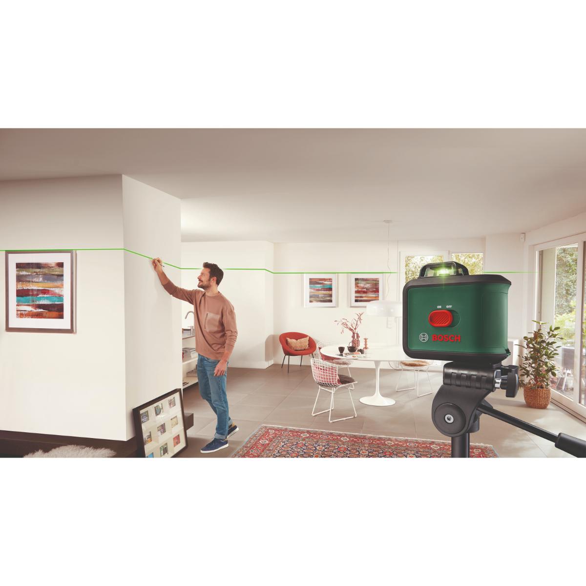 Bosch Kreuzlinien-Laser UniversalLevel 360 Set,Stativ TT 150 ECO- Lieferkarton