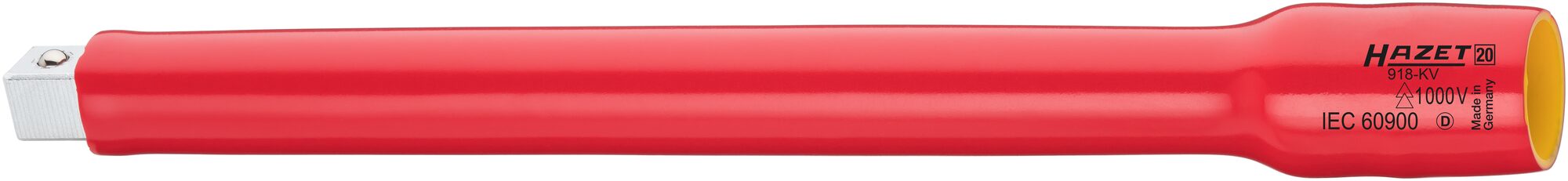HAZET Verlängerung schutzisoliert, Vierkant 12,5 mm (1/2 Zoll) 