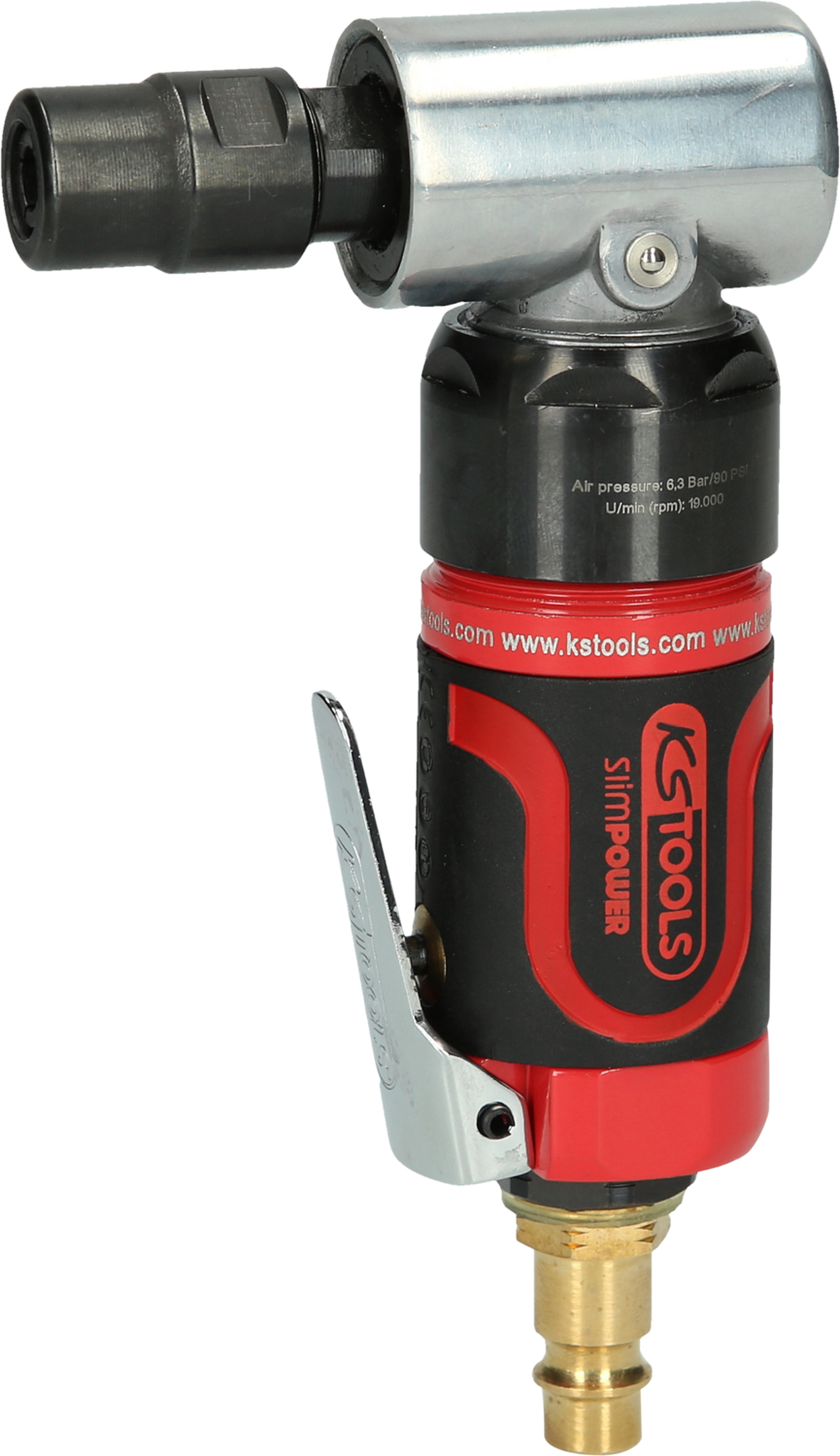 KS Tools SlimPOWER Mini-Druckluft-Winkelstabschleifer, 19.000 U-min