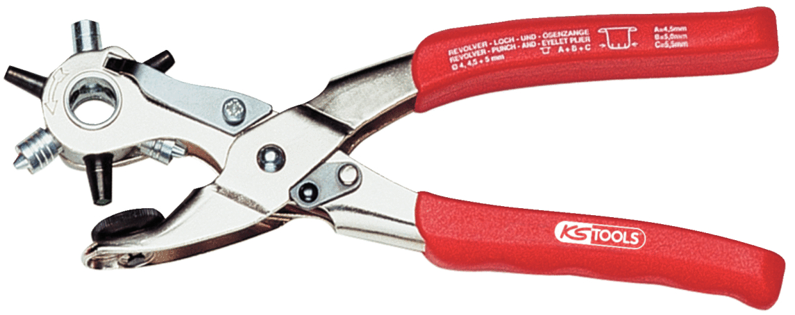 KS Tools Revolverloch- und Ösenzange, 220mm