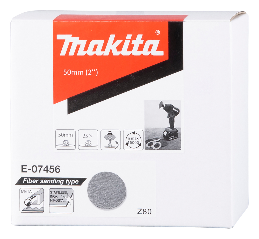 Makita Schleifscheibe, Grün - 50 mm - K80 - E-07456