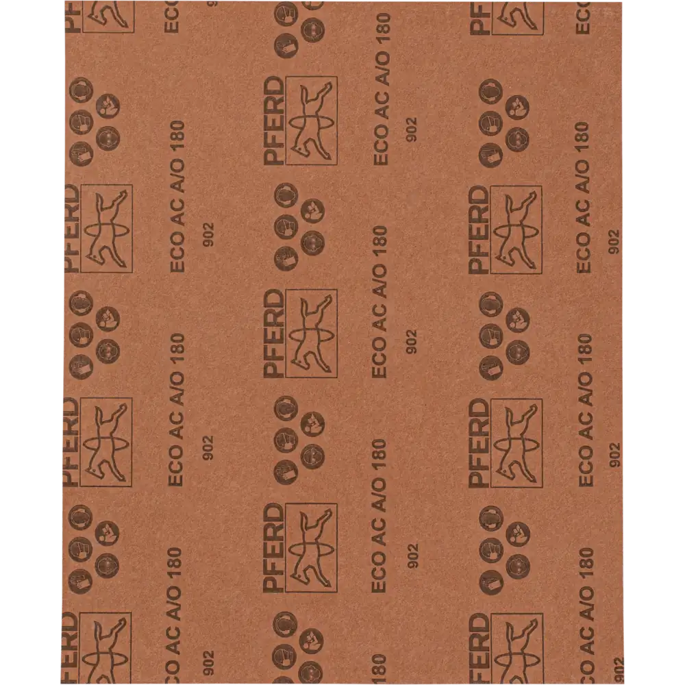 PFERD TOOLS Universal Papier Schleifbogen Korund 230x280mm BP ECO AC A180 mit Antihaftbeschichtung