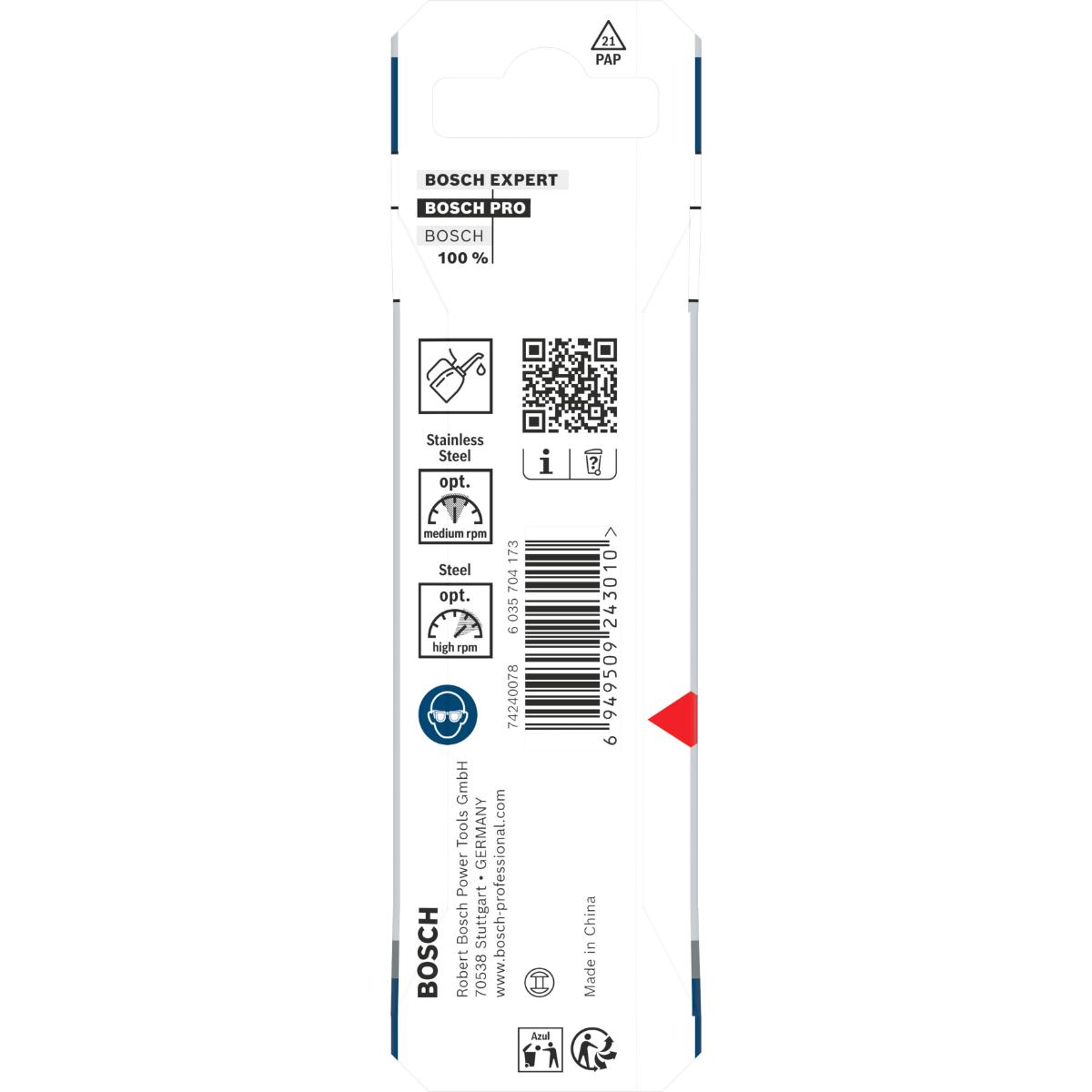 Bosch PRO Stainless Steel HSS-Co Spiralbohrer, 2,5 x 30 x 57 mm