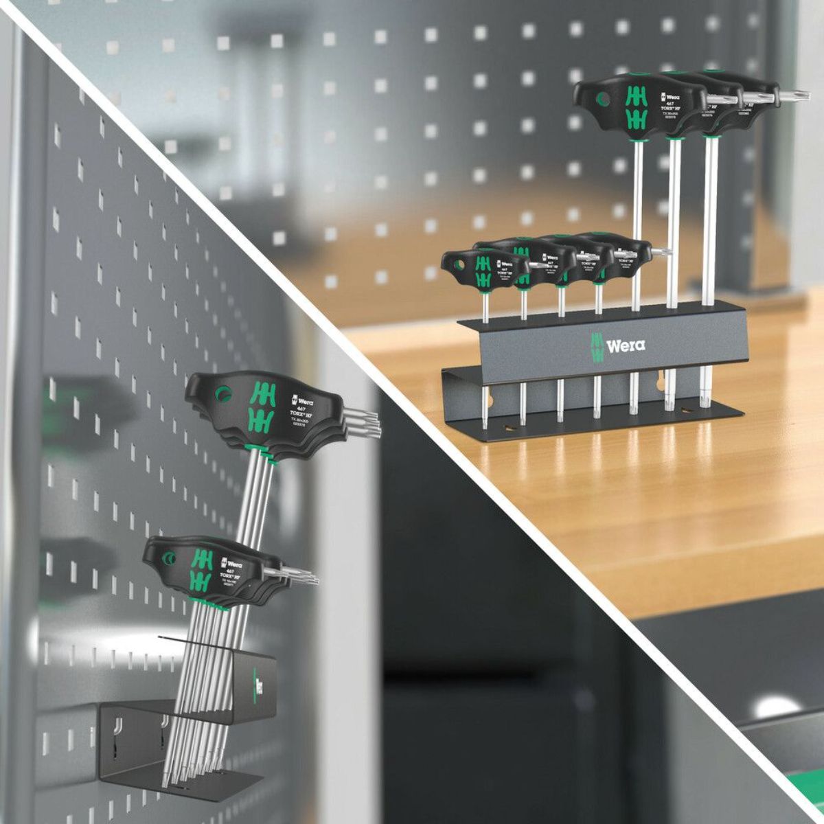 Wera 467/7 TORX HF Set 2 Schraubendrehersatz Quergriff TORX Schraubendreher + Haltefunktion, 7-tlg