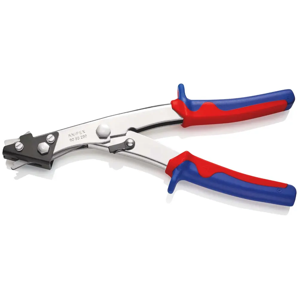 KNIPEX Blechknabber mit Mehrkomponenten-Hüllen vernickelt 280 mm