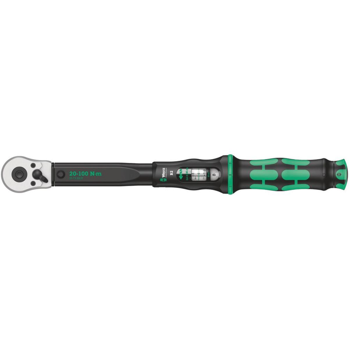 Wera Click-Torque B 2 Drehmomentschlüssel mit Umschaltknarre, 20-100 Nm