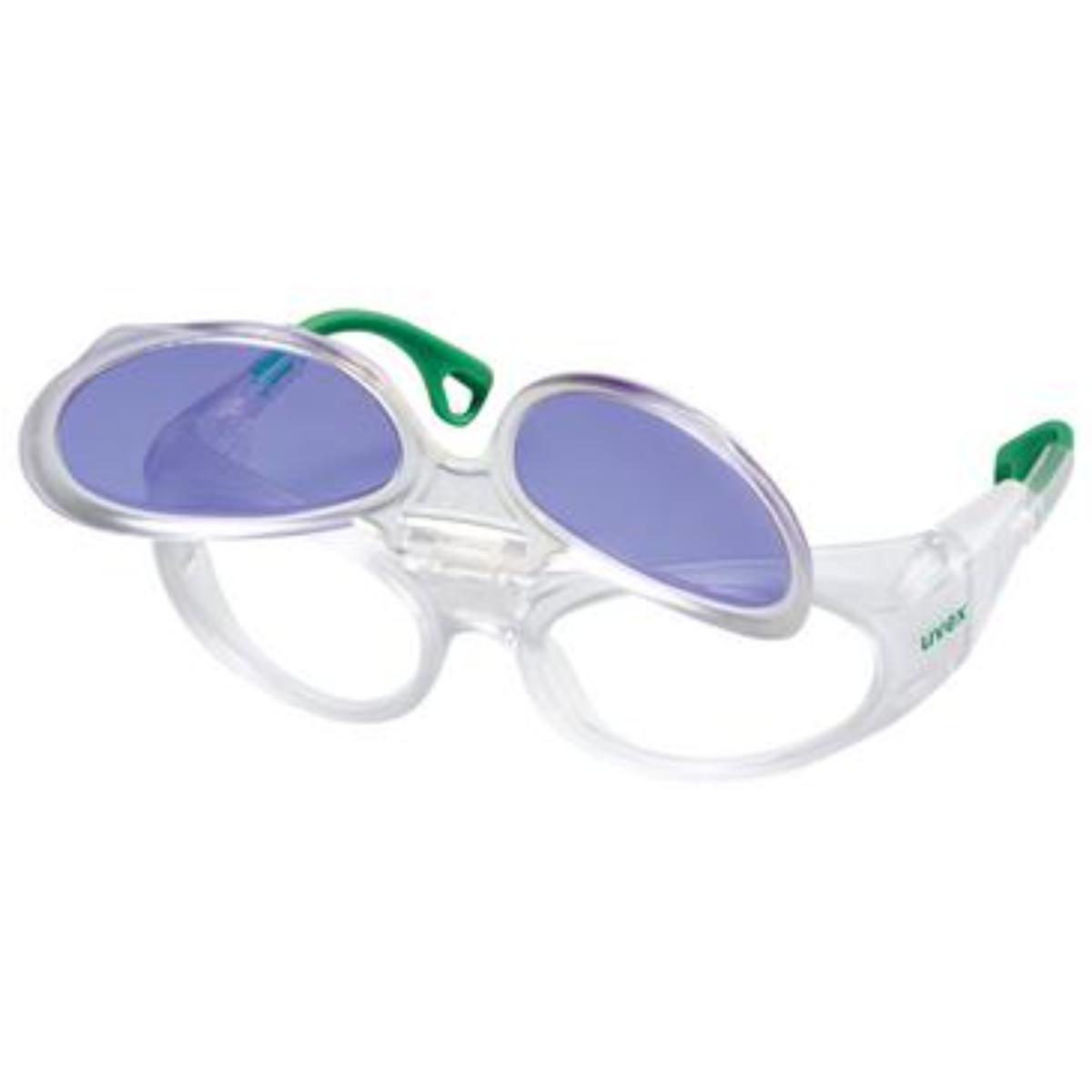 uvex Vollrand Schutzbrille RX cd 5505 flip-up Didymium plan PC SET