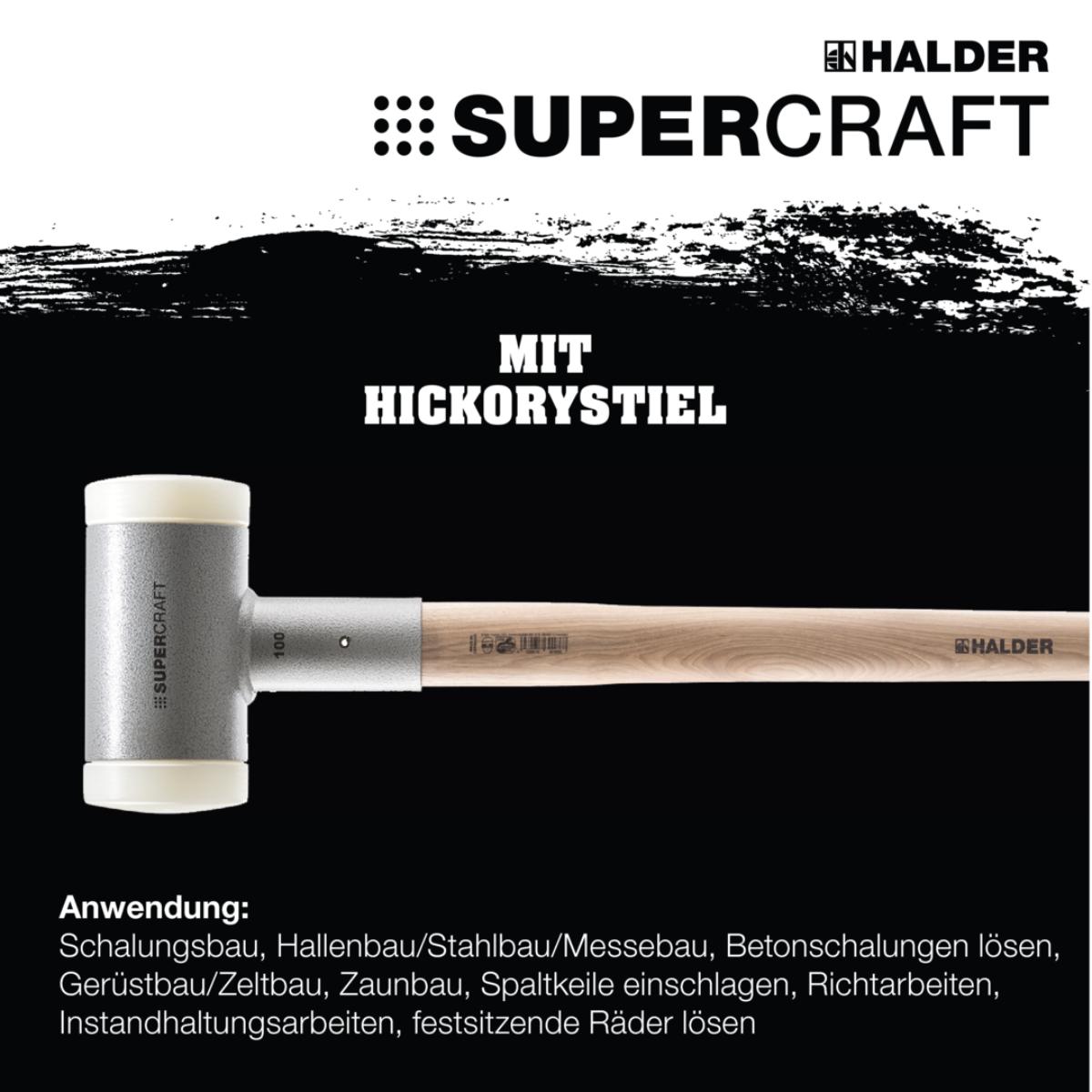 HALDER SUPERCRAFT - Vorschlaghammer mit schwingungsdämpfendem, ergonomisch geformtem Hickorystiel
