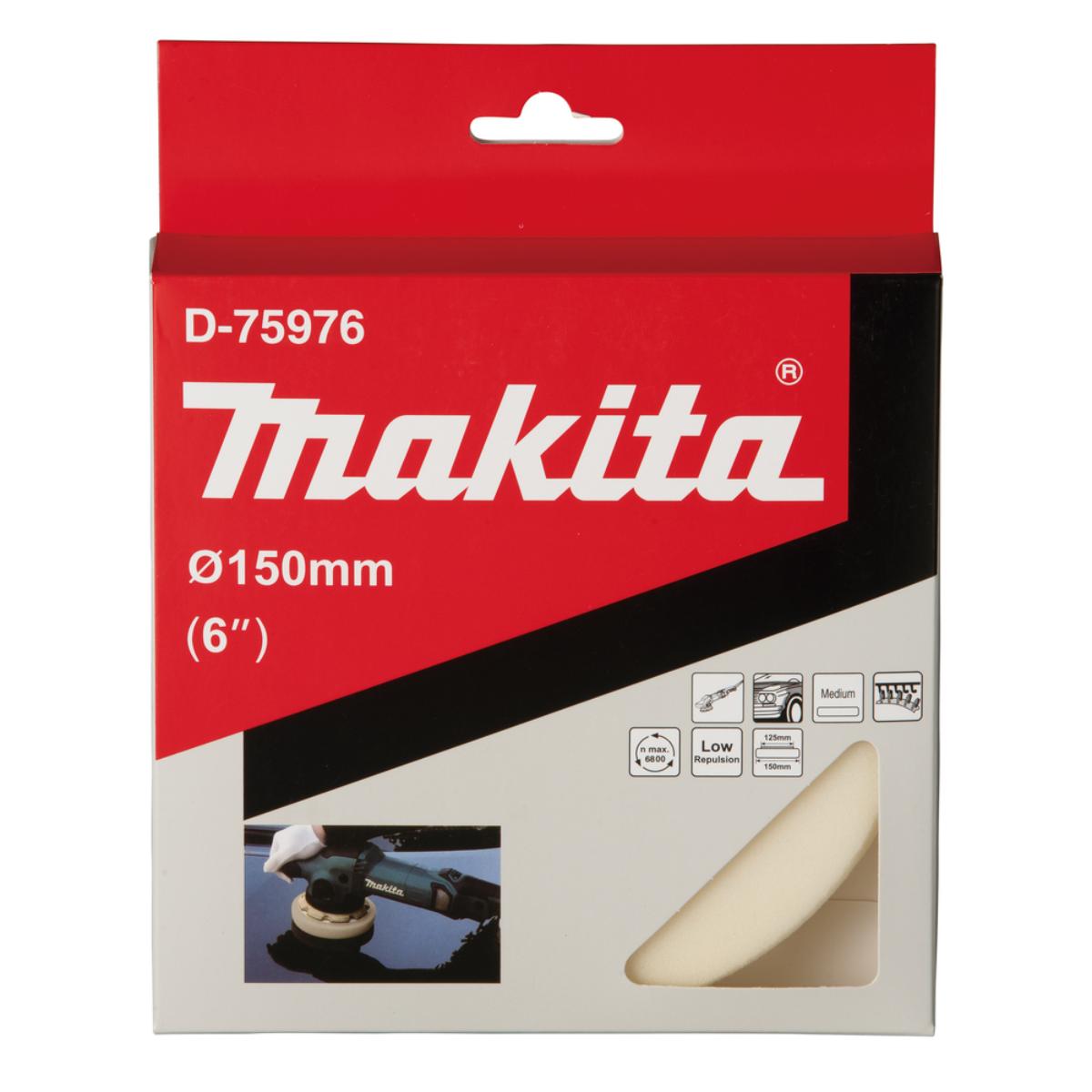 Makita Polierpad weiß 150mm medium - D-75976