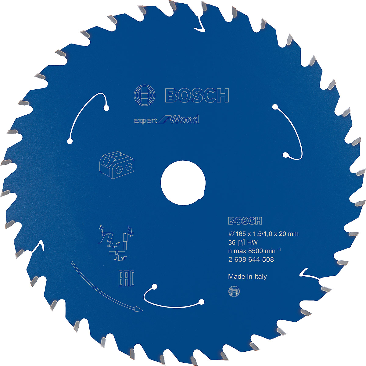 Bosch Akku-Kreissägeblatt Expert for Wood ø 165 mm