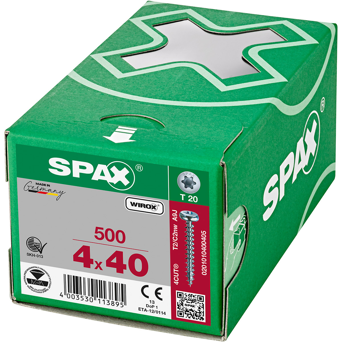 SPAX Halbrundkopf T-Star Plus T20 Vollgewinde WIROX, 500 Stück