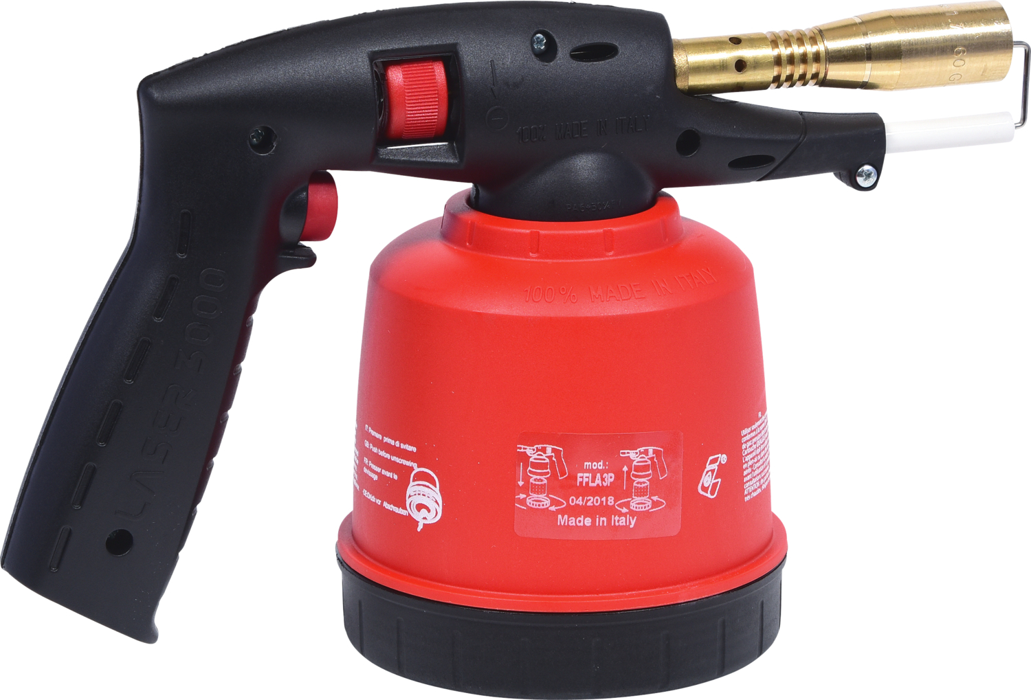 KS Tools Universal-Kartuschenlötgerät mit Piezo-Zündung, rot