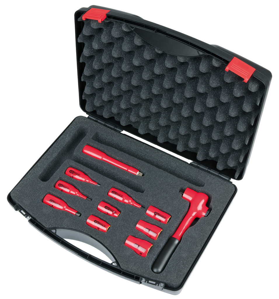 KS Tools 3/8" Steckschlüssel-Satz mit isolierten Werkzeugen, 11-tlg