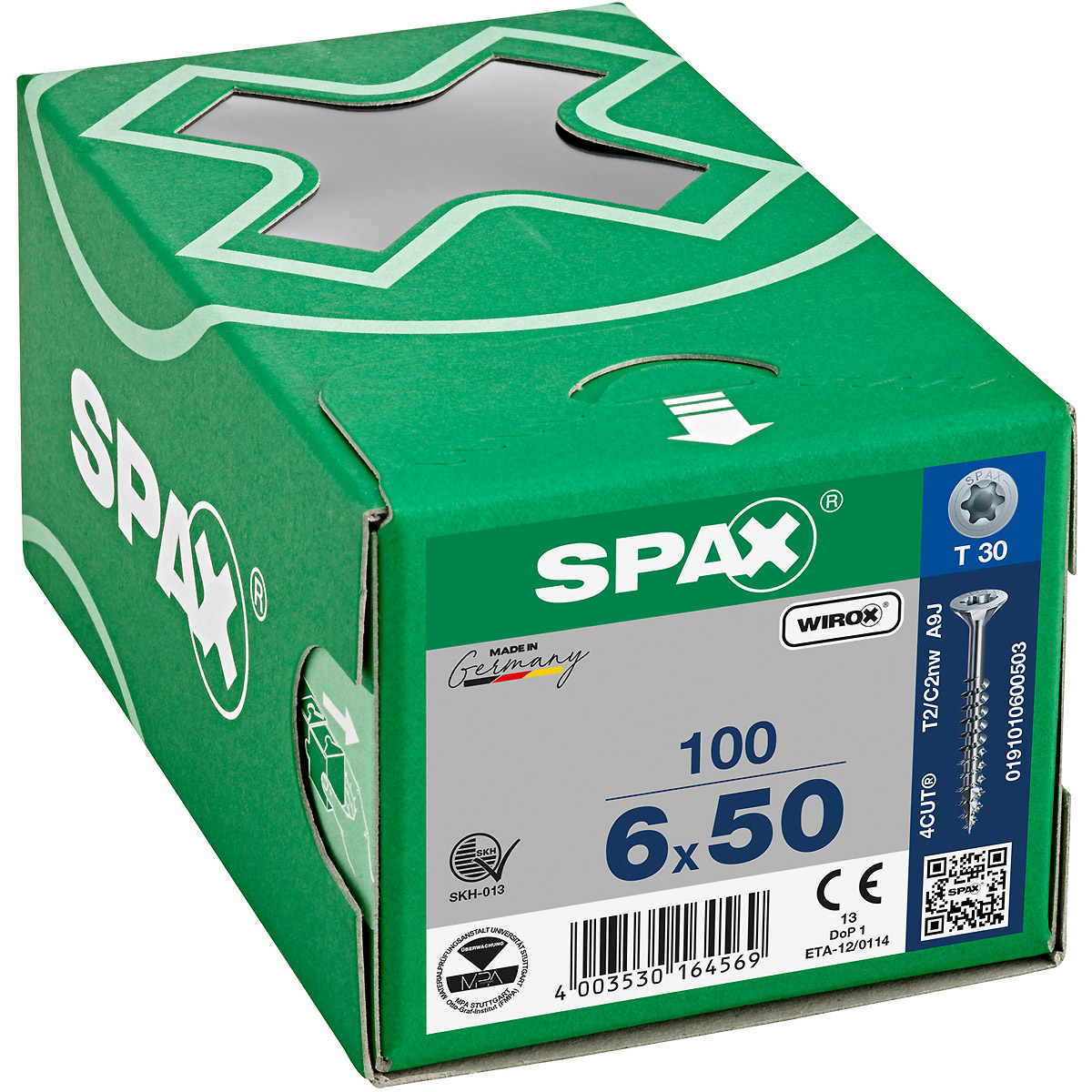 SPAX Senkmultikopf T-Star Plus T30 Teilgewinde WIROX, 100 Stück