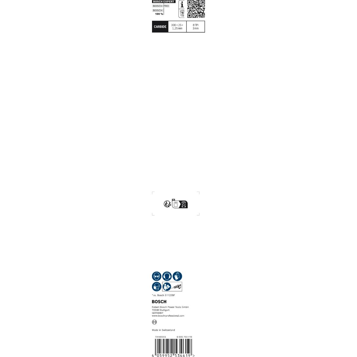 Bosch EXPERT ‘Thick Tough Metal’ S 1255 CHC Säbelsägeblatt
