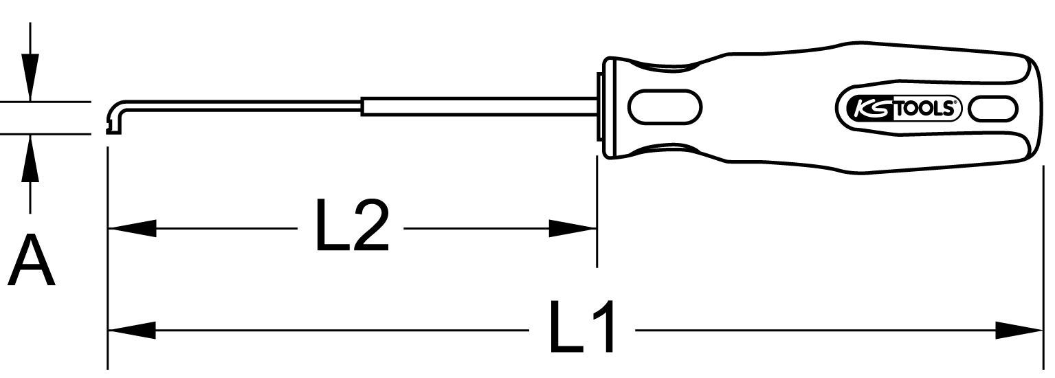 KS Tools Türgriff-Lösewerkzeug, Golf 6 + Tiguan, 260 mm