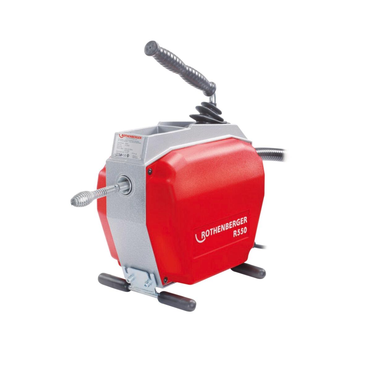 Rothenberger Rohrreinigungsmaschine R550 230V rot für Europa mit FS