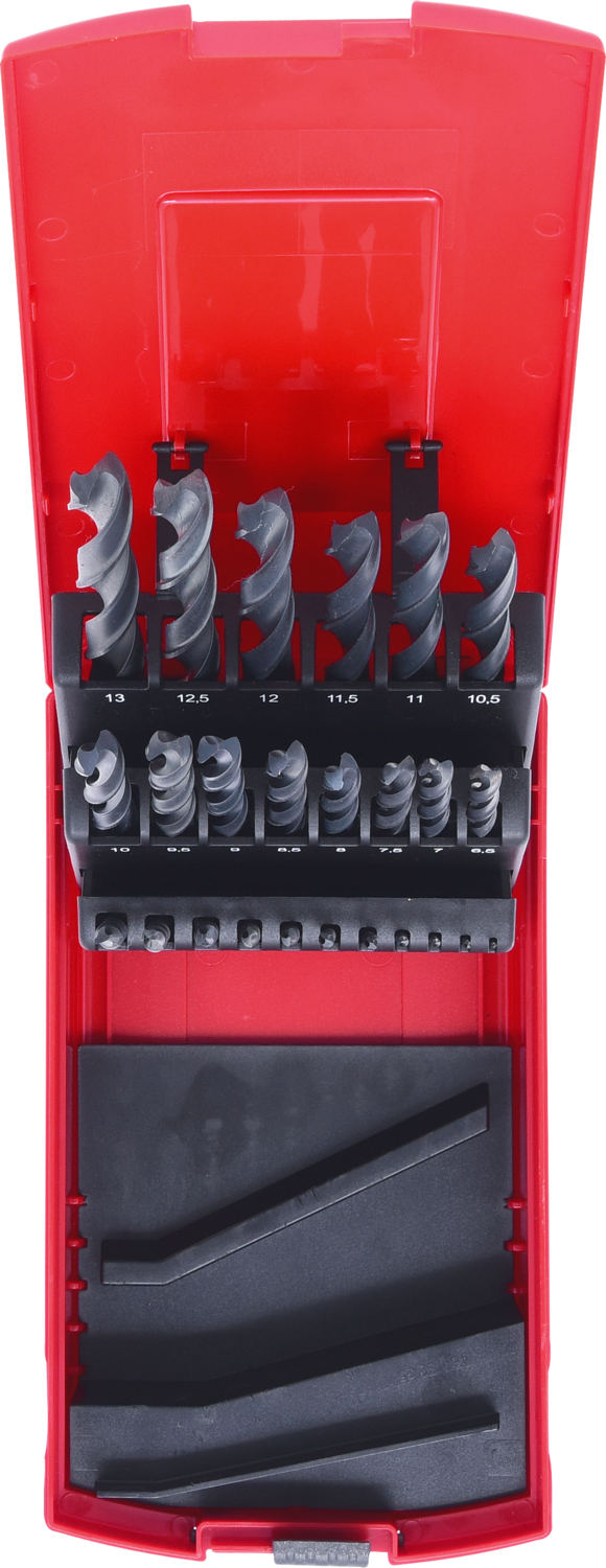 KS Tools HSS-R Spiralbohrer-Satz, Kunststoffkassette, 25-tlg, 1-13mm