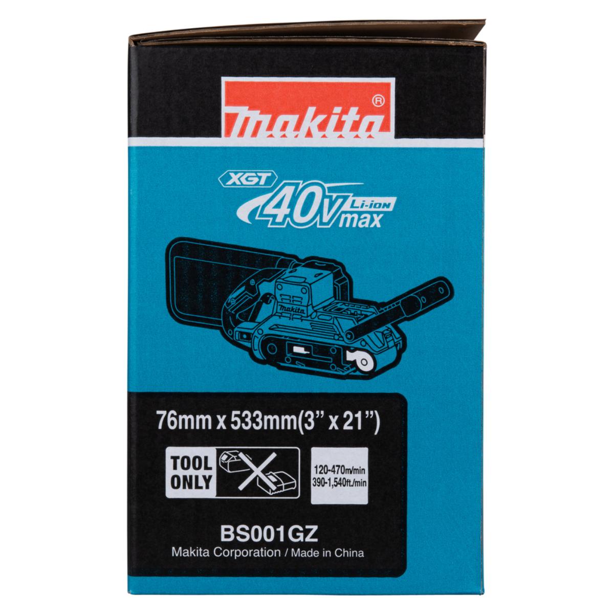 Makita Akku-Bandschleifer 76x533 mm - 120-470 U/min - BS001GZ