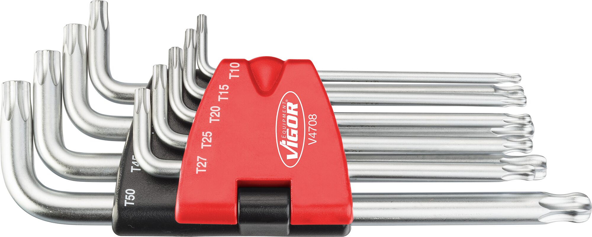 VIGOR TORX® Winkelschraubendreher Satz, V4708, Innen TORX® Profil, T10  T15  T20  T25  T27  T30
