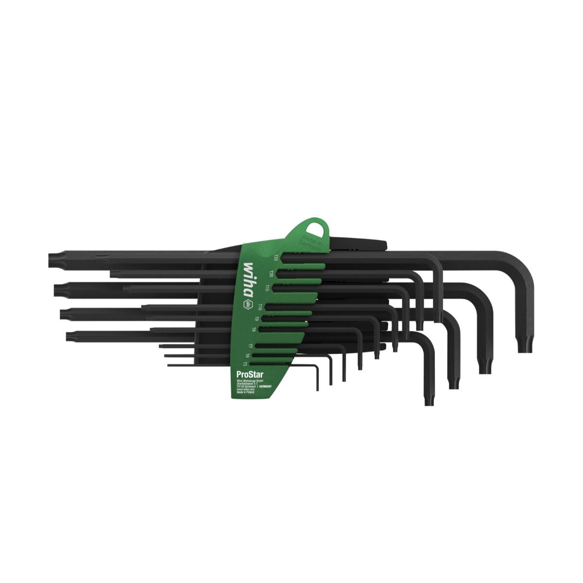 Wiha Stiftschlüssel Set im ProStar Halter TORX 13-teilges Set schwarzoxidiert
