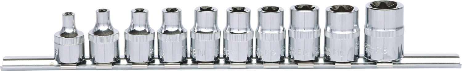 KS Tools 3/8" CHROMEplus Torx-E Stecknuss-Satz, 10-tlg