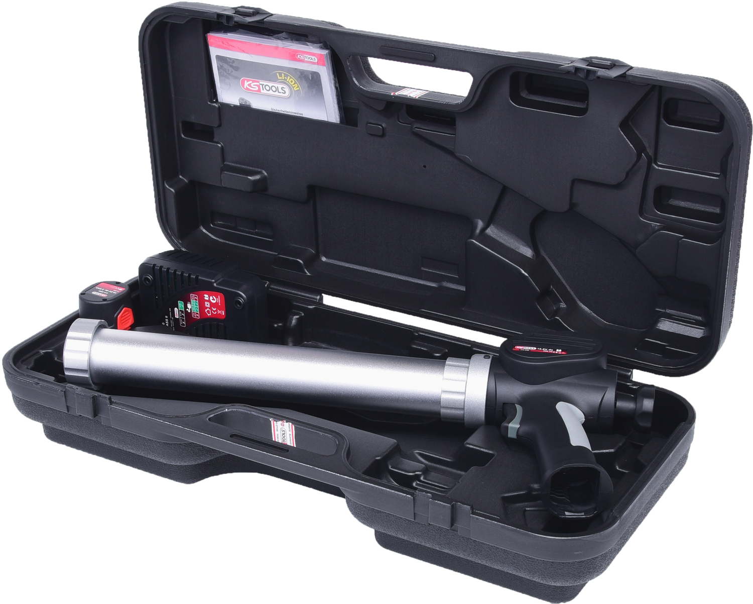 KS Tools Akku-Kartuschen-Pistole 600 ml mit 1 Akku und 1 Ladegerät