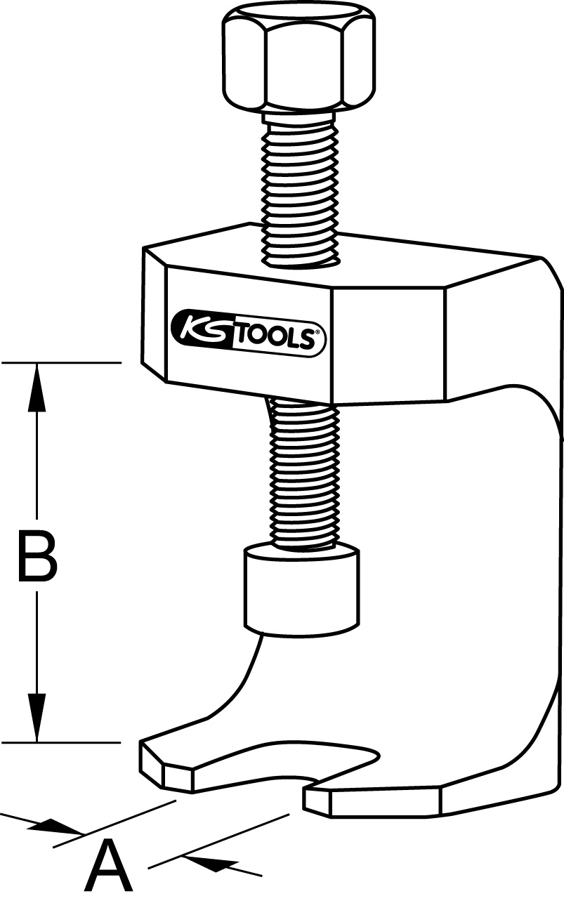 KS Tools Universal Scheibenwischerarm-Abzieher mit verstellbarer Abziehgabel, 16-38 mm