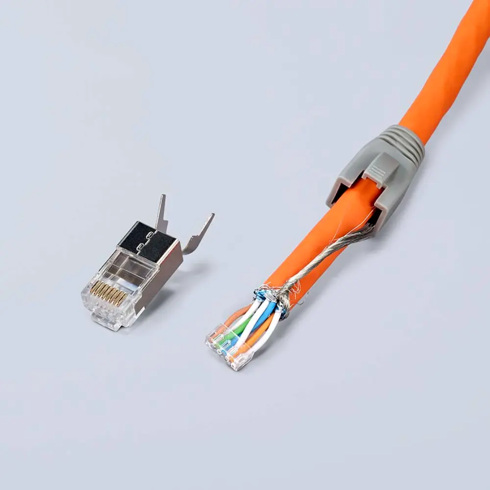 KNIPEX Crimpzange für RJ45-Westernstecker mit Mehrkomponenten-Hüllen brüniert 190 mm