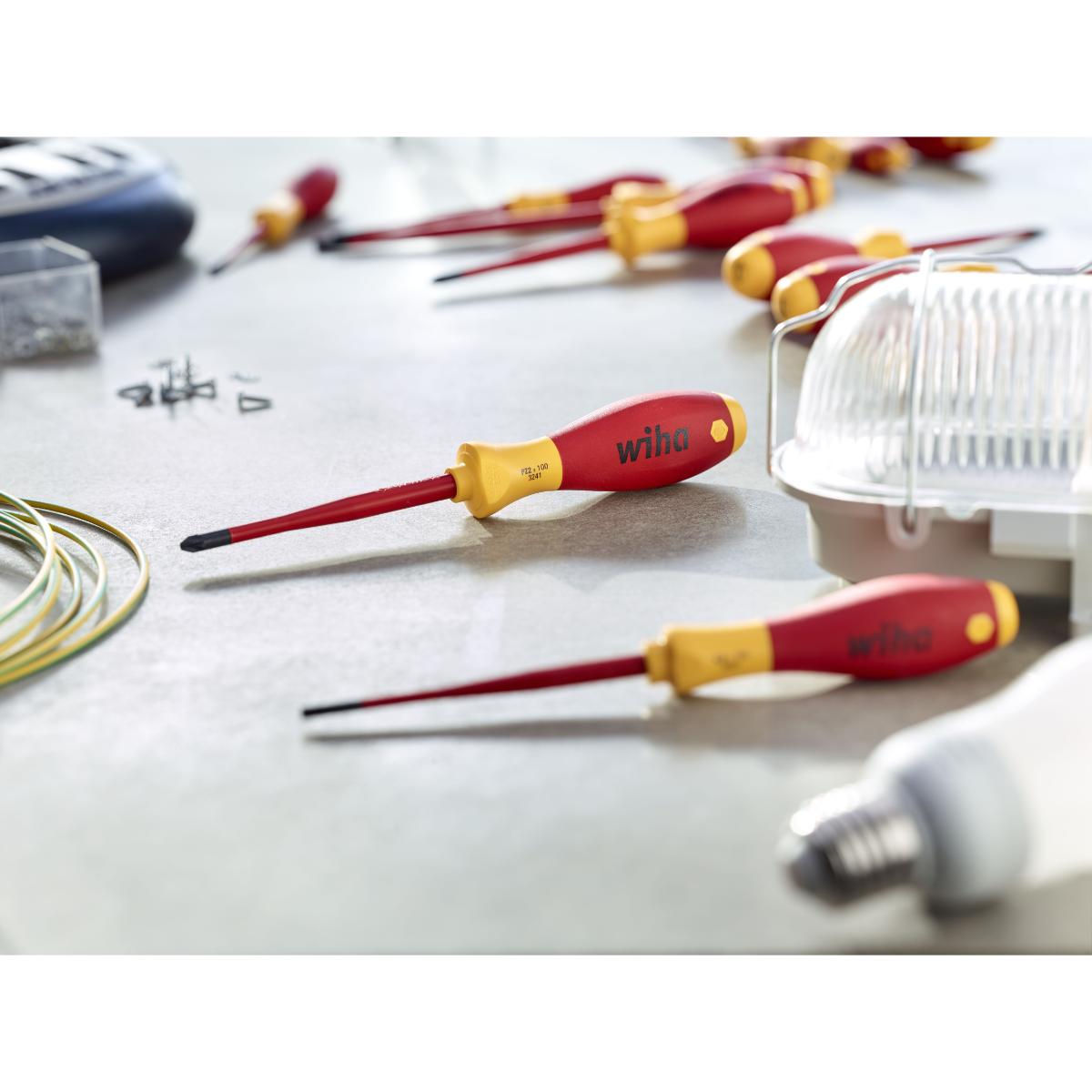 Wiha Schraubendreher Set SoftFinish electric slimFix Schlitz, Phillips 6-teilges Set