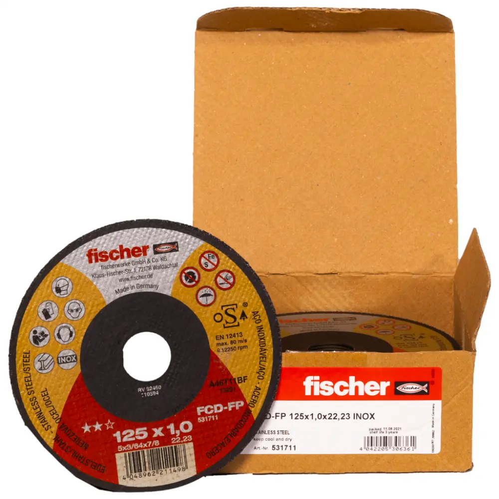 Fischer Trennscheibe FP 1,0/125 flach Inox