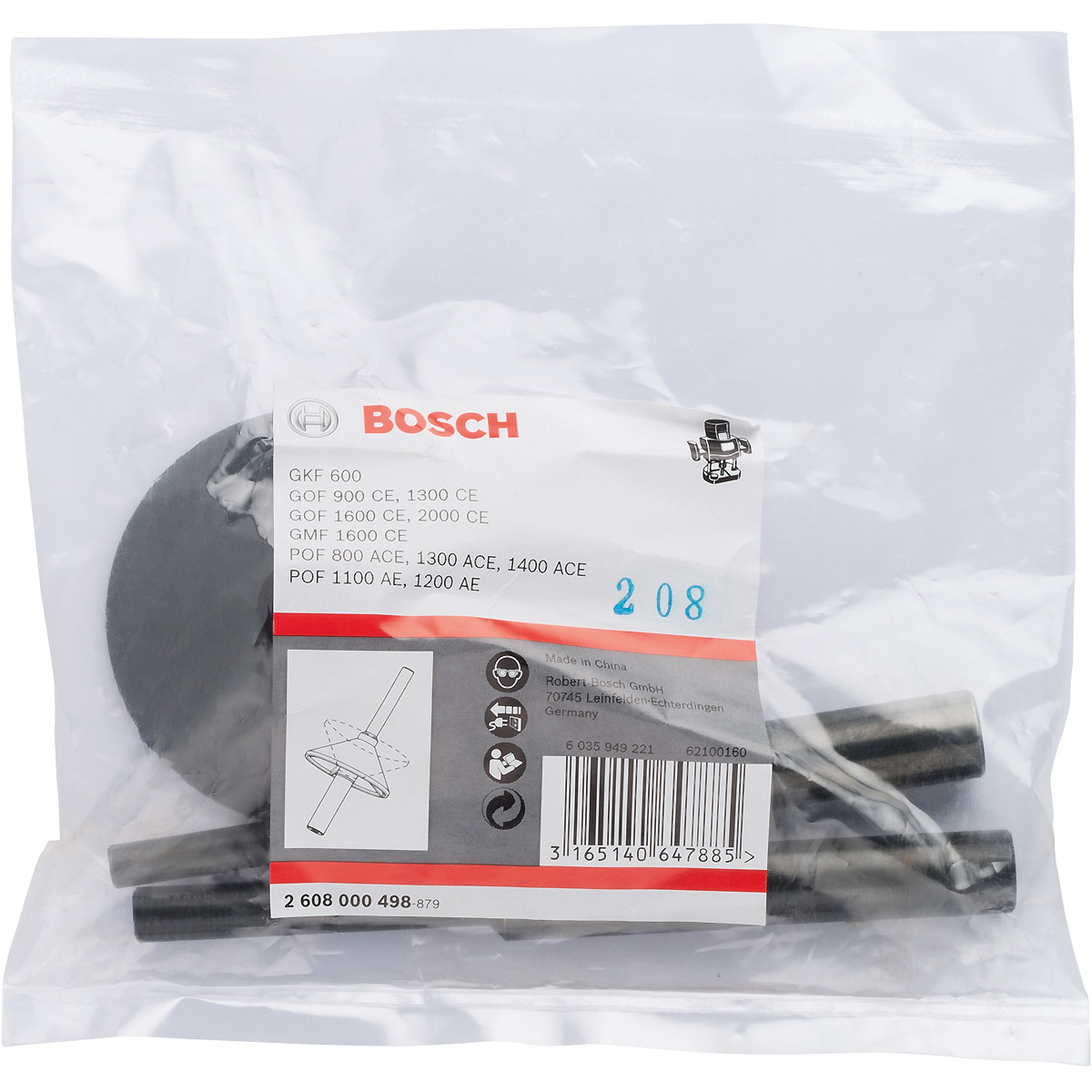 Bosch Zentrierstifte Set, 3-teilig, 8, 12 mm, 1/2 Zoll, 1/4 Zoll