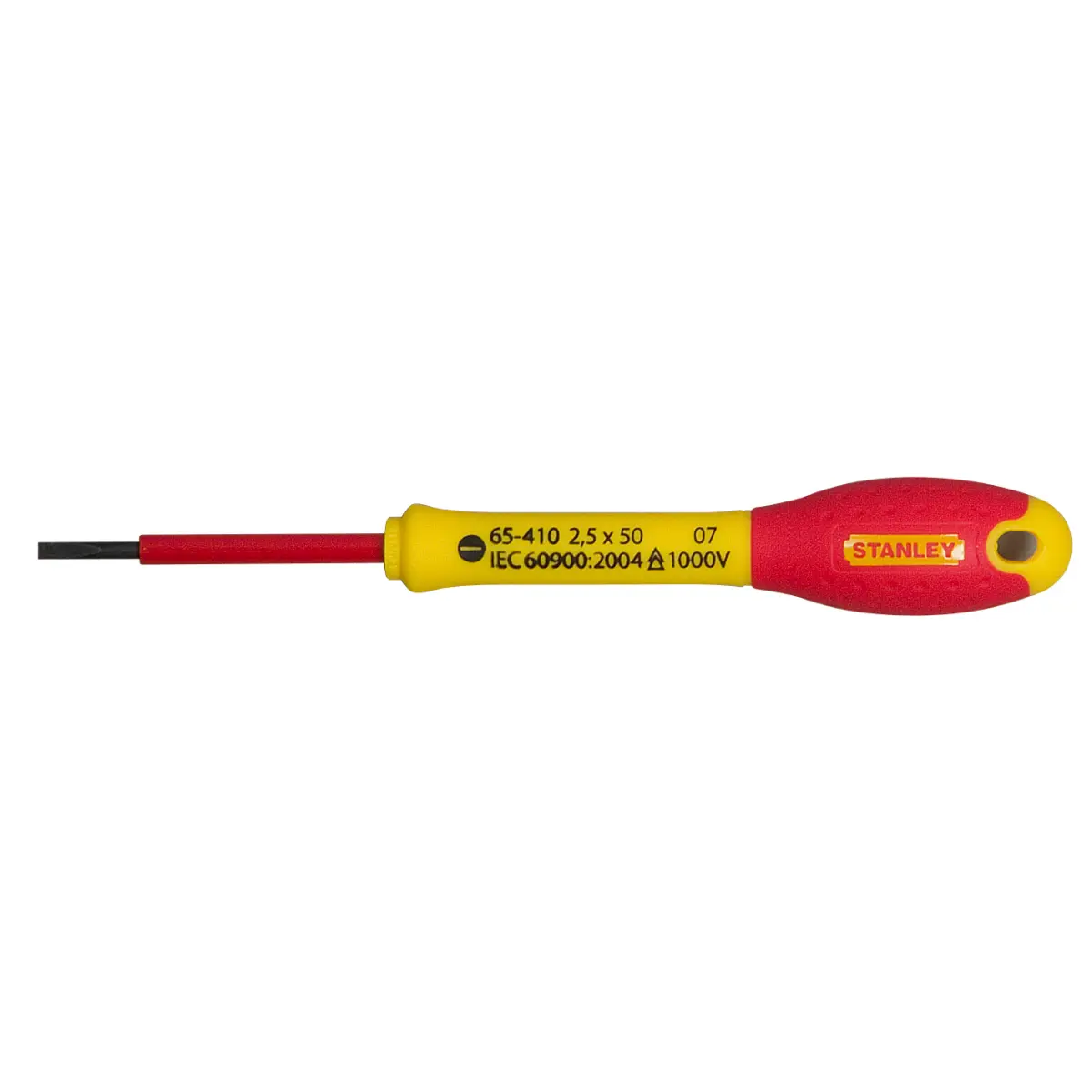 STANLEY FATMAX Schraubendreher Schl. Klingenlänge 50 mm B. 2,5 mm isol. b. 10.000 V