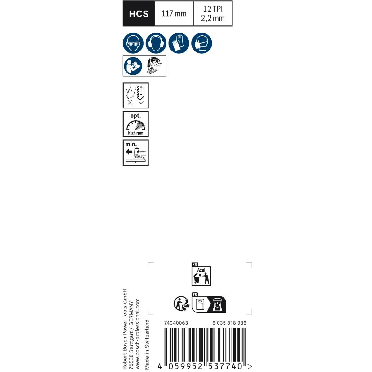 Bosch EXPERT ‘Wood 2-side clean’ T 308 B Stichsägeblatt