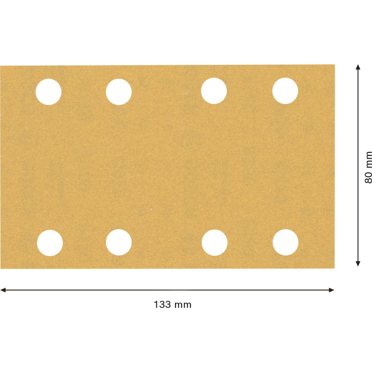Bosch EXPERT C470 Schleifpapier, 80 x 133 mm, 50 Stück