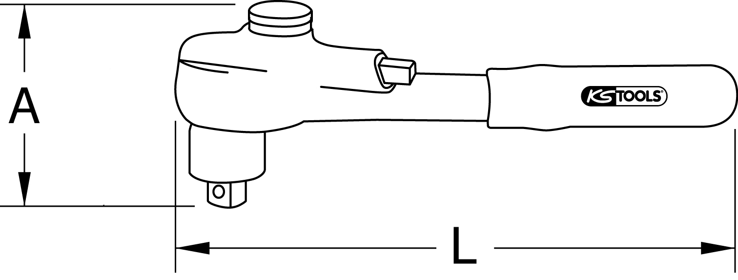 KS Tools 3/8" Umschaltknarre mit Schutzisolierung mit Verriegelungsmechanik, 32 Zahn