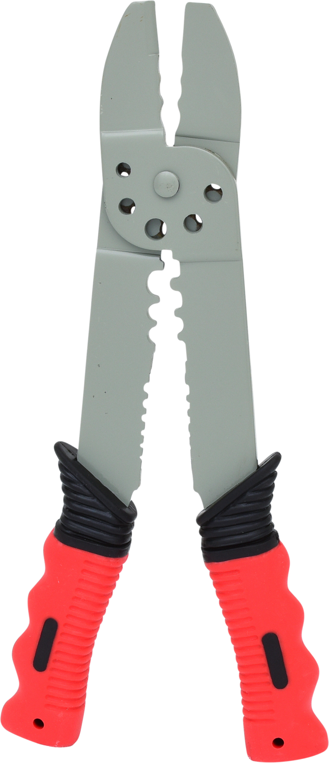 KS Tools Multifunktions-Crimpzange für isolierte und unisolierte Kabelschuhe, 220mm