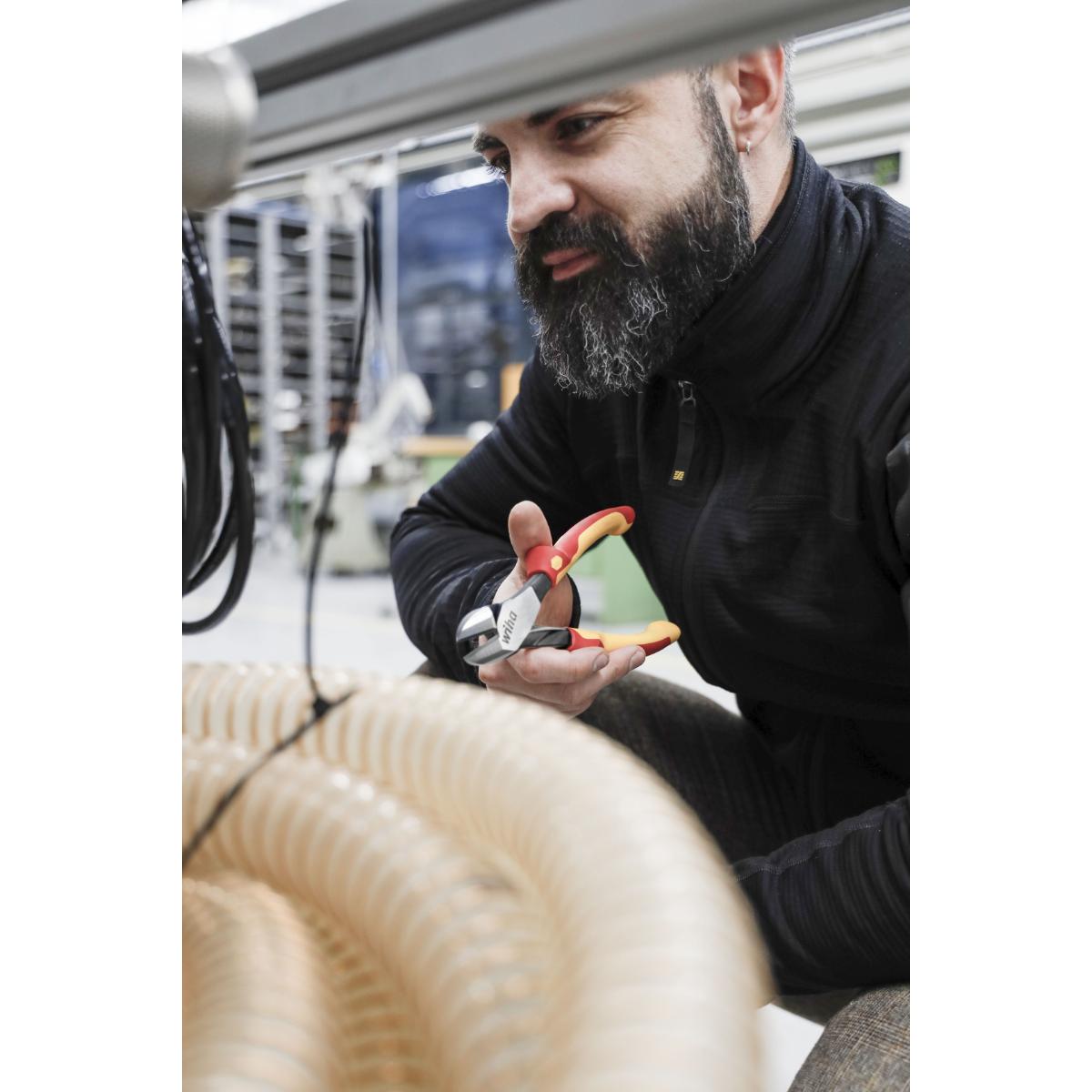 Wiha Kraftseitenschneider Industrial electric mit DynamicJoint mit ein- und ausschaltbarer Öffnungsfeder - 5 Stück