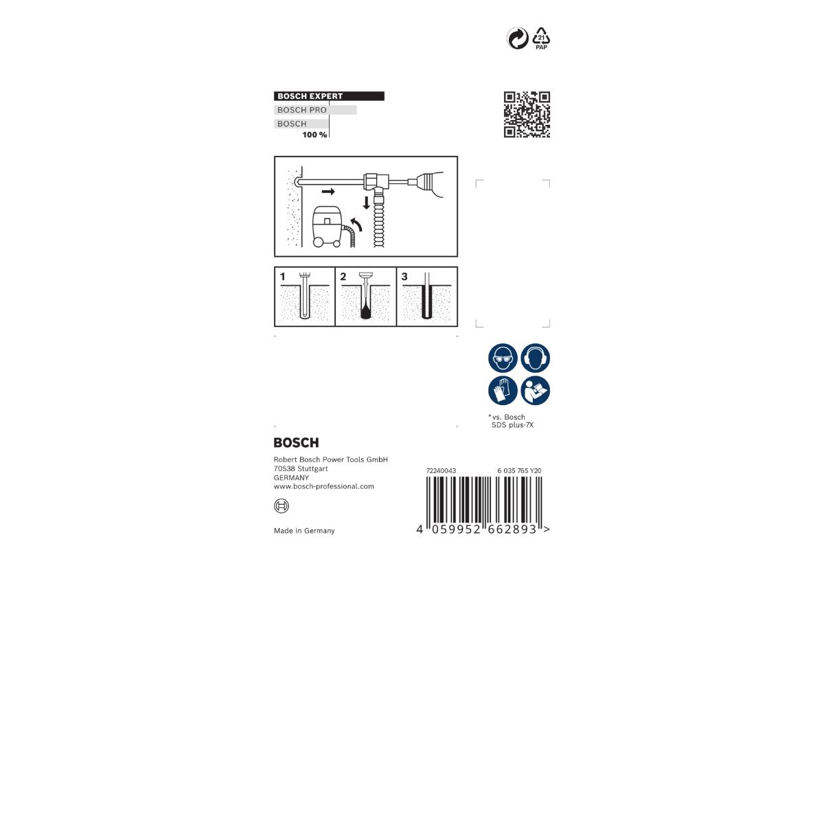 Bosch EXPERT SDS Clean plus-8X Hammerbohrer-Set 100 x 225 mm
