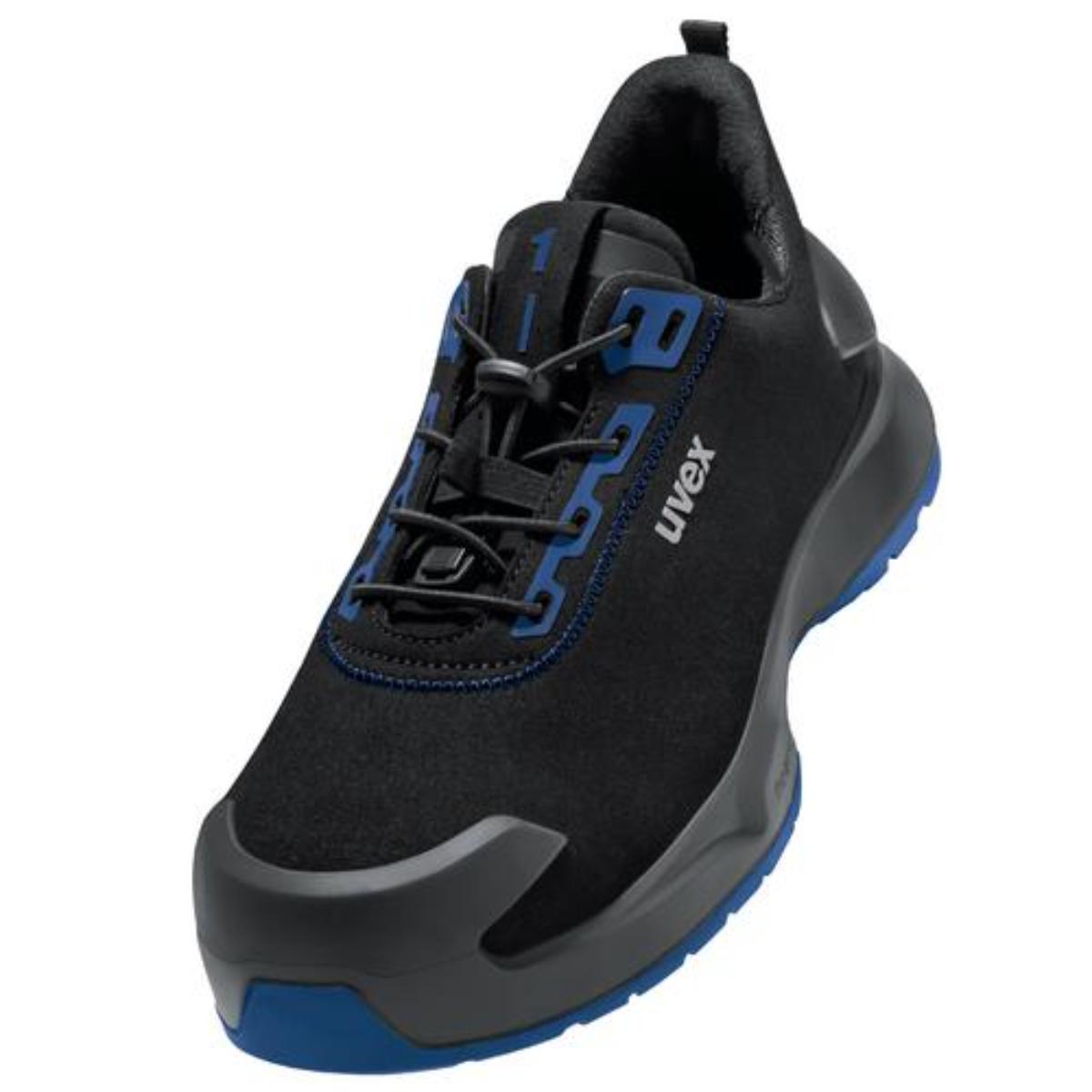uvex 1 x-craft Sicherheitsschuh Halbschuhe S2, schwarz/blau