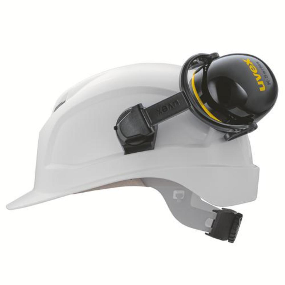 uvex K20H Kapselgehörschutz Helm Gehörschutzkapsel schwarz/ gelb SNR 30 dB