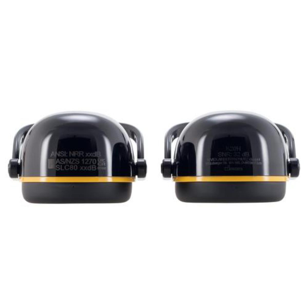 uvex K20H Kapselgehörschutz Helm Gehörschutzkapsel schwarz/ gelb SNR 30 dB