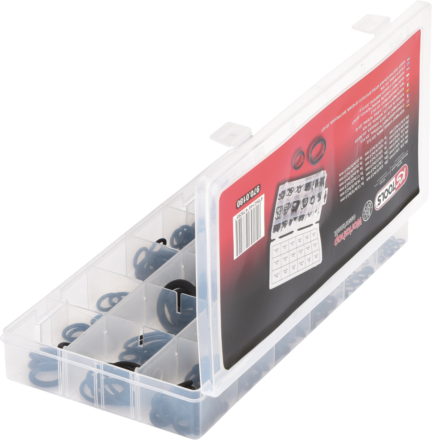 KS Tools Sortiment O-Ringe, innen Ø 3-22mm, 225-tlg