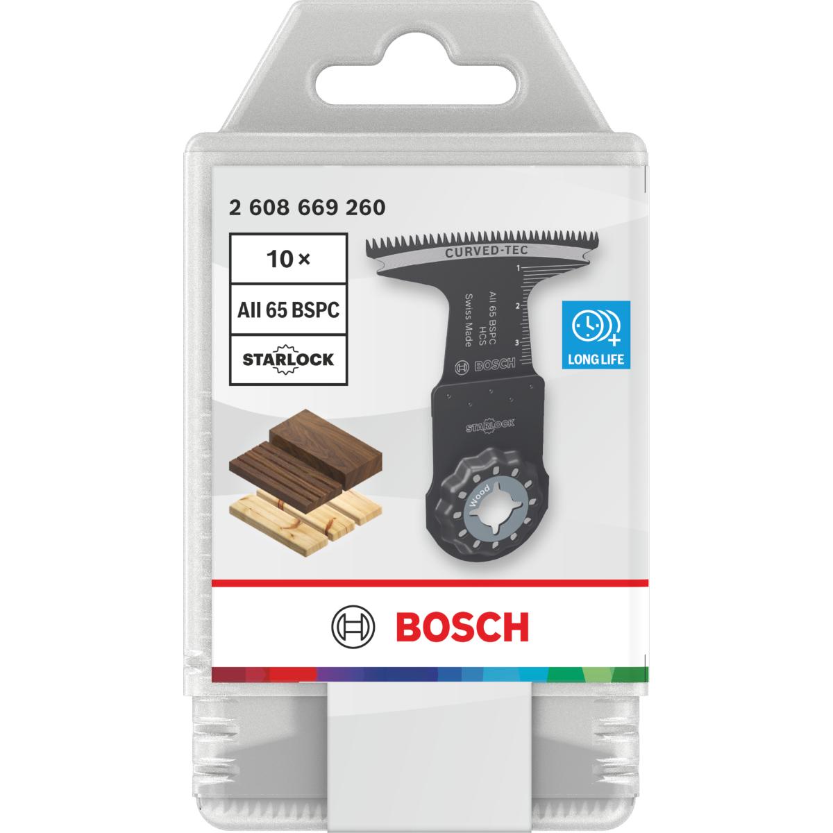 Bosch AII 65 BSPC Holz Tauchsägeblatt, Starlock, 65 x 40 mm, 10-Stück