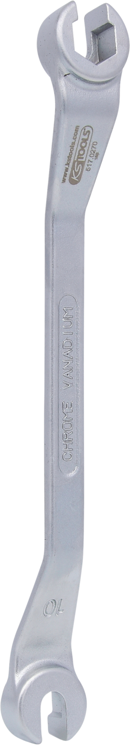 KS Tools CHROMEplus Offener Doppel-Ringschlüssel, gekröpft, 10x11mm