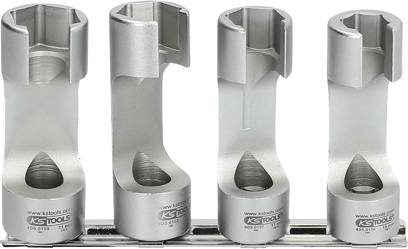 KS Tools 3/8" Spezial-Einspritzleitungs-Schlüssel-Satz, 4-tlg