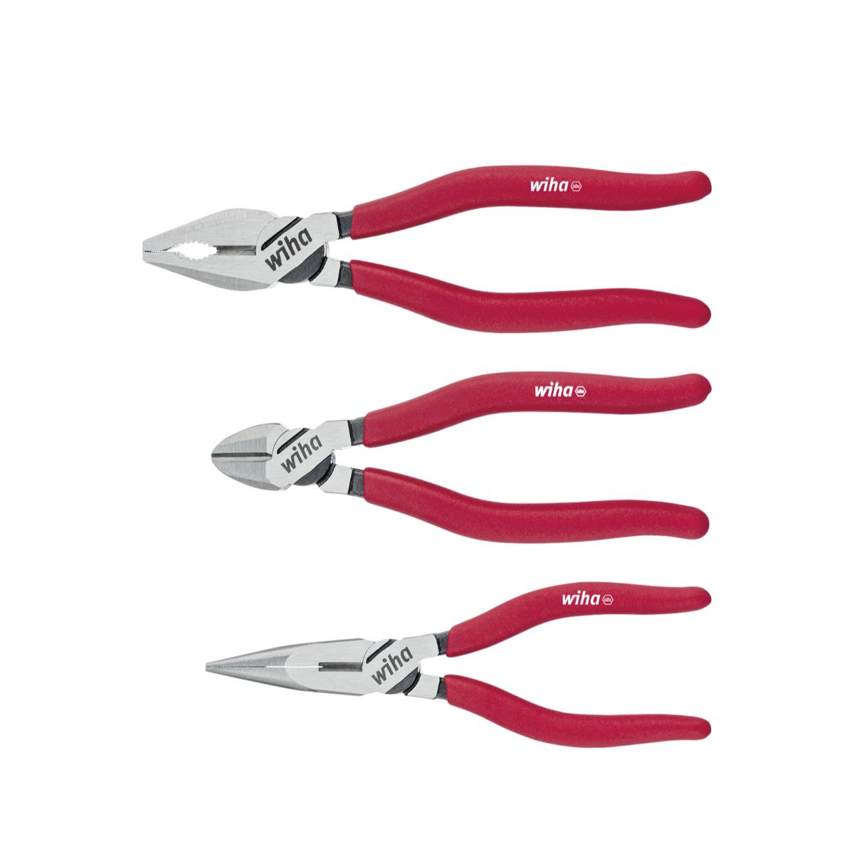 Wiha Zangen Set Classic Kombi-, Flachrundzange, Seitenschneider 3-teilges Set